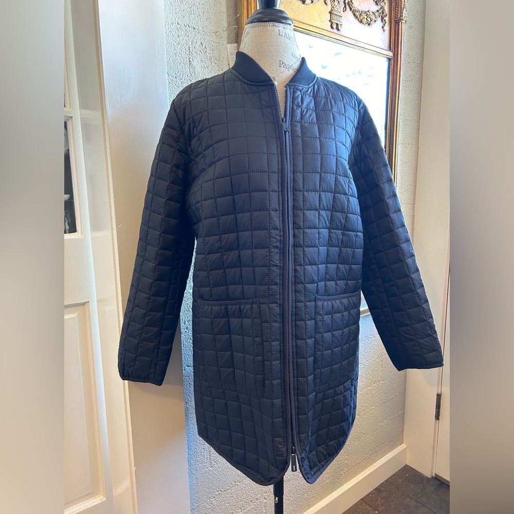 Kenneth Cole Black Quilted Coat - New